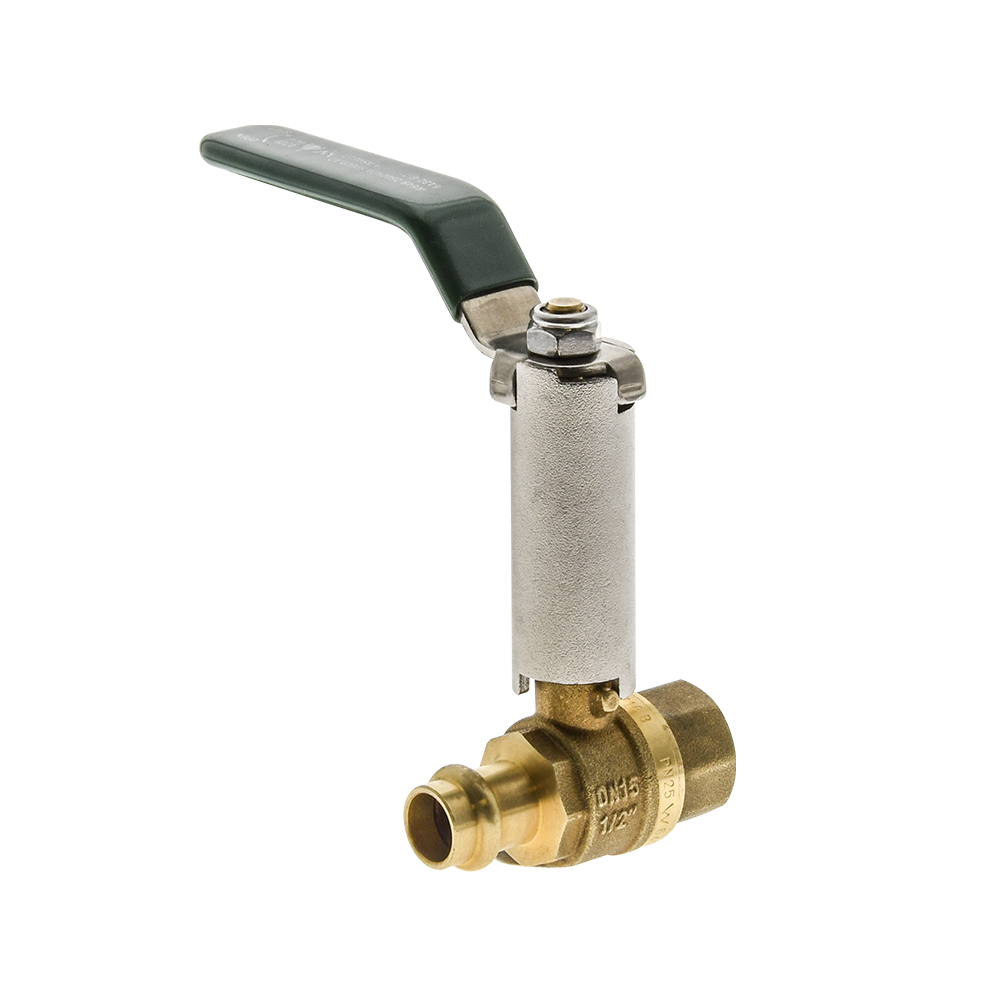 Austworld, logi valve, watermarked ball valves, dual approved, extension handle, press fit CU x CU, extended spindle
