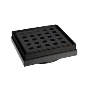 Austworld, monopoly tapware,	
floor grate, DESIGNER FLOOR GRATE SQUARE, matt black