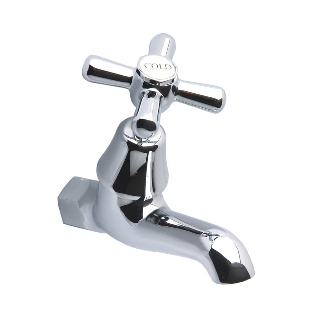 Austworld, monopoly tapware, whitehall easy clean chrome plated FI BIB TAP 45° COLD anti vandal, chrome disc