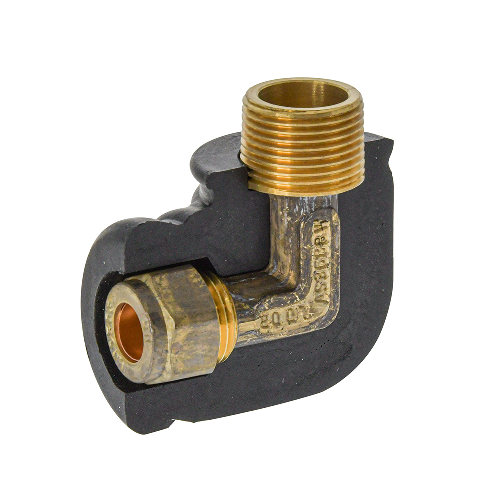 Austworld metforge, coppoer compression, elbow extension brass