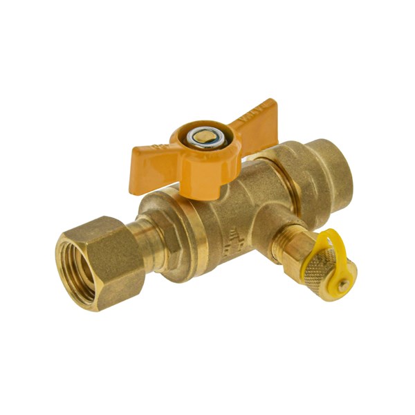 Austworld Logi valve, swivel nut ball valves, FI gas, brass