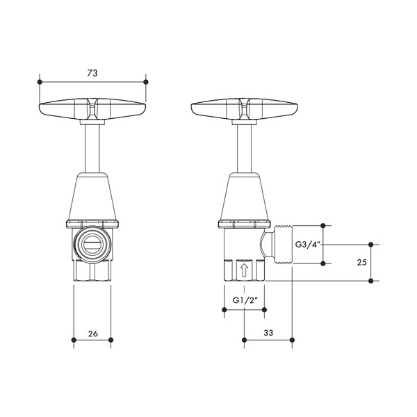 Austworld, monopoly tapware, technical drawing,	
PARK LANE WASHING MACHINE SET , Chrome plated